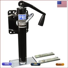 Reese Pro Series 1400300303 Bolt-On Topwind Jack Trailer Black