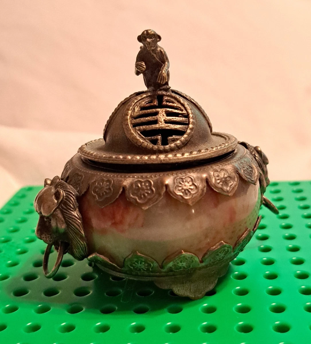 银色玉石古董中国香炉| eBay