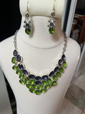 Luxurious Round Jewelry Set Women Wedding oval  s Accessories Prom Party