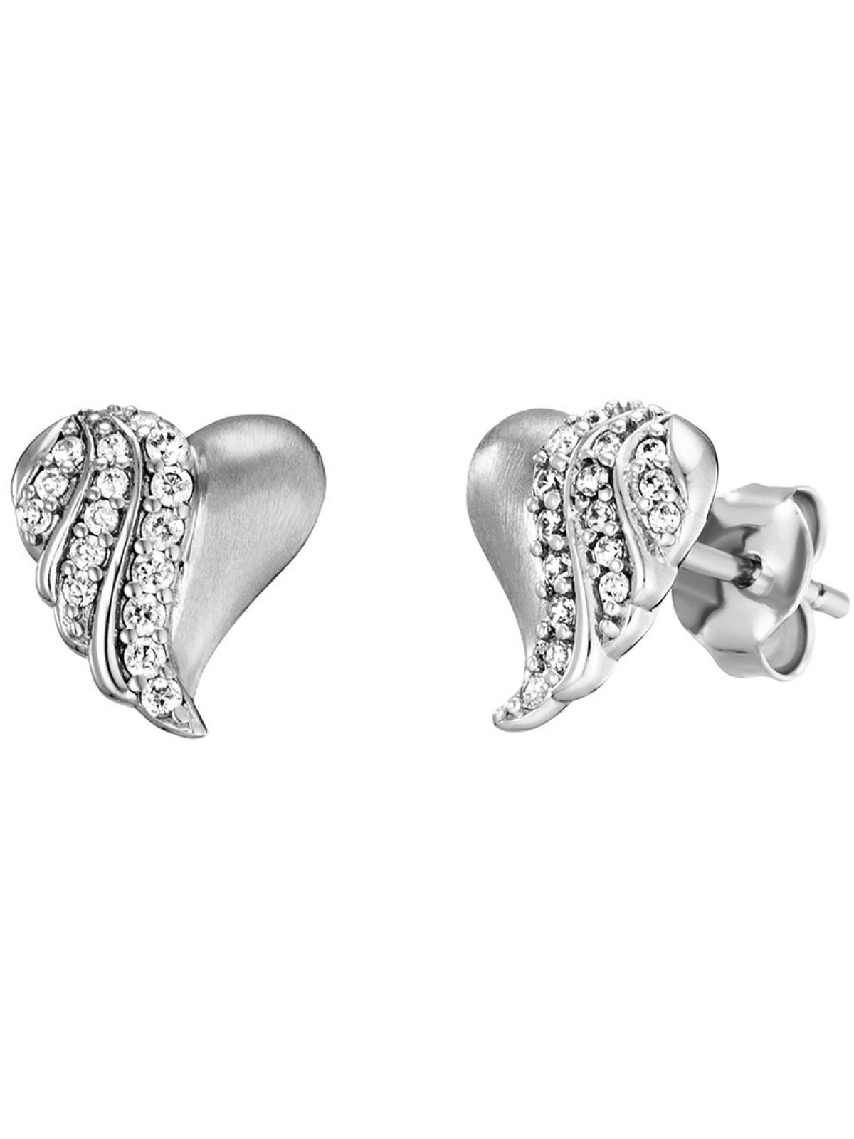 Julie Julsen JJER33846-S Damen Ohrstecker Herz Sterling-Silber 925 wei 14190₽