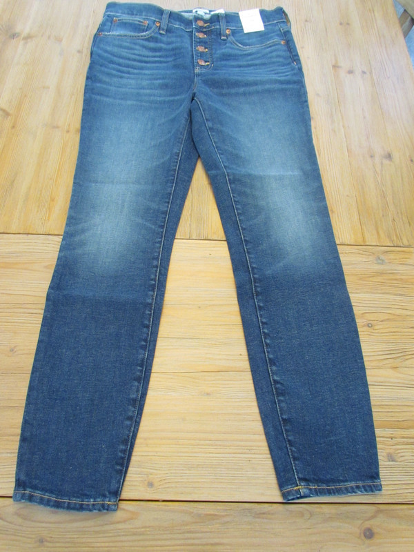 NWT J.Crew Women's Size 29 9" Toothpick Jean Dark Wash Button-Fly Style # AV693