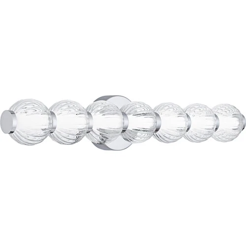 Quoizel PCELW8525 Elway 7 Light 25"W LED Bath Bar - Black - Picture 11 of 12