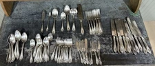 91 pc Set Of 1847 Rogers Bros Silver Plate “Old Colony” Pattern  Triple Plate