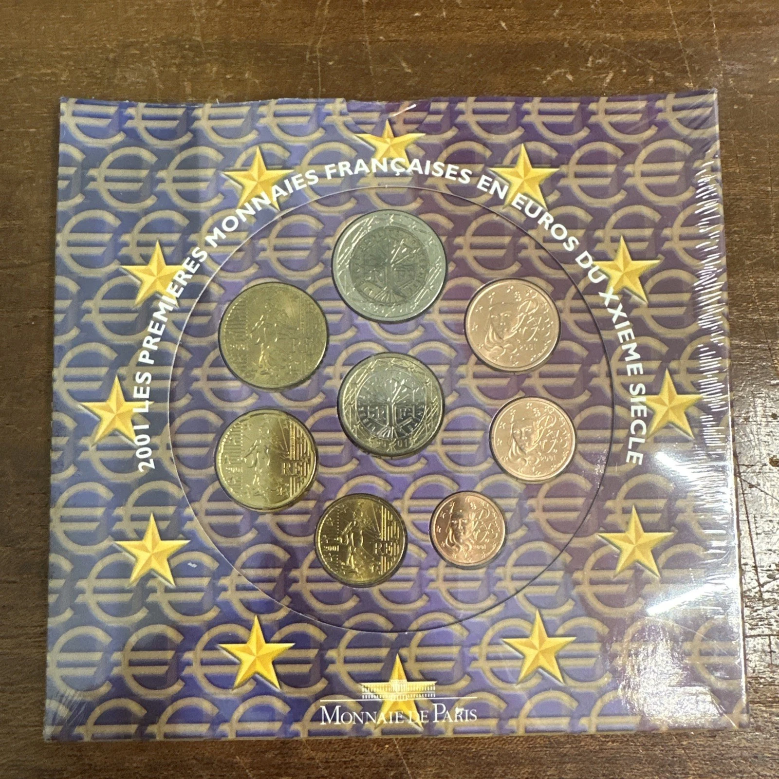 Coffret 2001 Premières Monnaies Courantes Françaises En Euros Monnaie De Paris