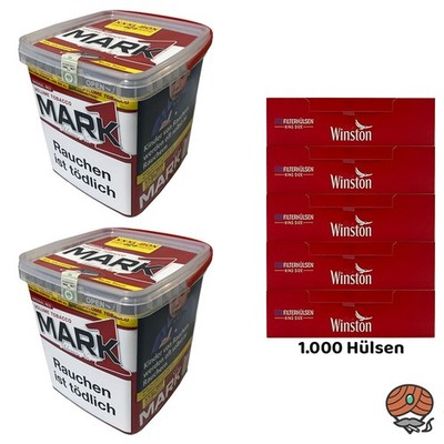Mark Adams No. 1 Volumentabak XXXL-Box 2x 400g + 1000 Winston Hülsen