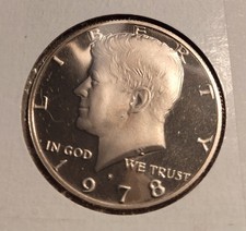 1978S Kennedy Half Dollar Proof, Gem Proof, Deep Cameo, Copper nickel clad #1026