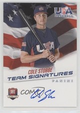 2015 Panini USA Baseball Blue Ink 393/499 Cole Stobbe #18U-CS Auto 3wu