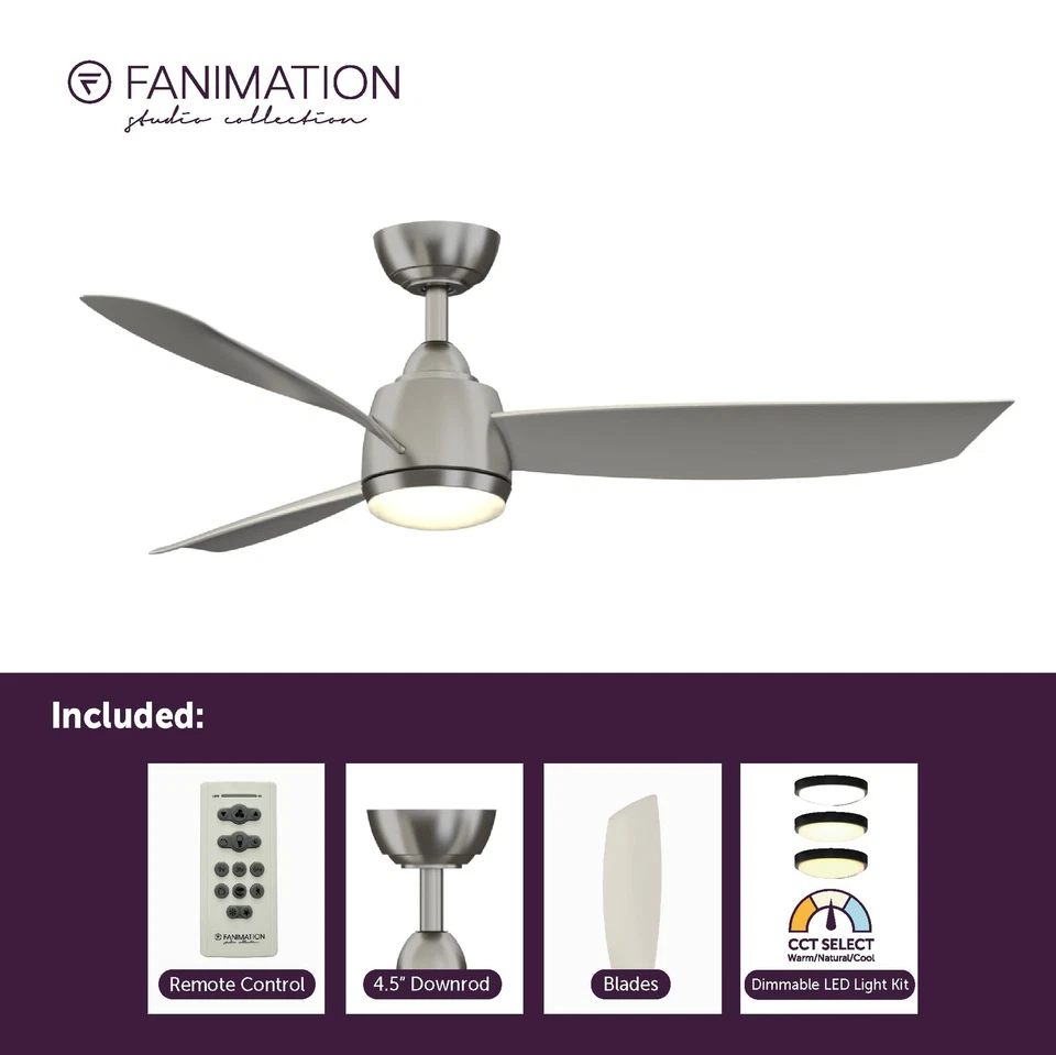 AireFlex 52 inch Indoor/Outdoor Ceiling Fan with LED CCT Select Light Kit - B... - Image 3 of 4