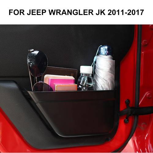 2x Rear Door Pocket Tray Storage Box Accessories for Jeep Wrangler JK 2011-2017 - Picture 5 of 8