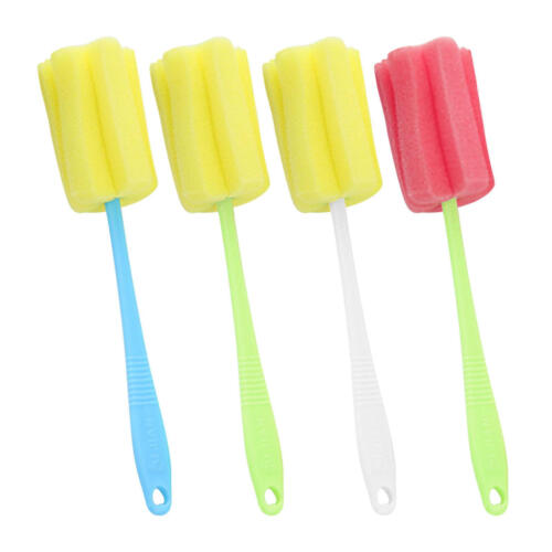 1pc Sponge Cleaning Cup Brush Household Long Handle Bottle Brush for Milk Bottle