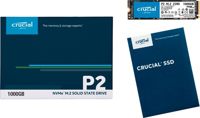 Crucial by Micron P2 1 TB M.2 NVMe SSD CT1000P2SSD8 - USA - New