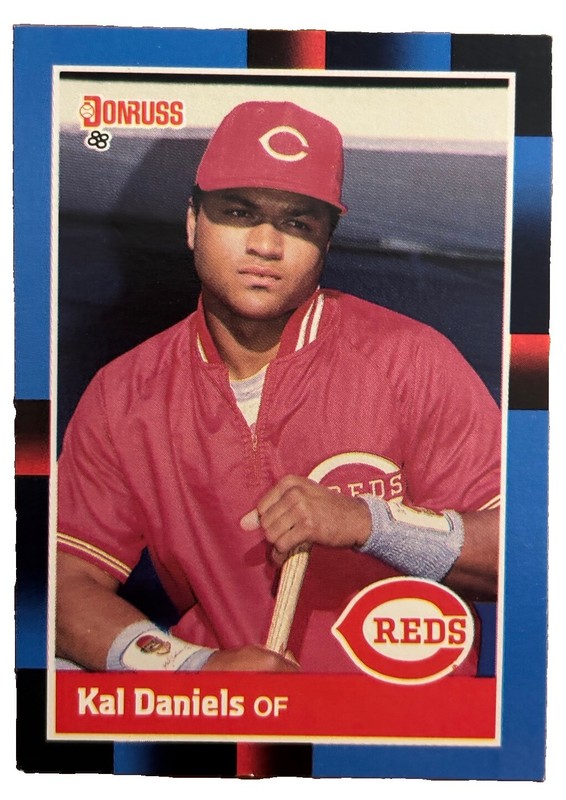 Excellent: Vintage 1988 Donruss Kal Daniels Cincinnati Reds Trading Card