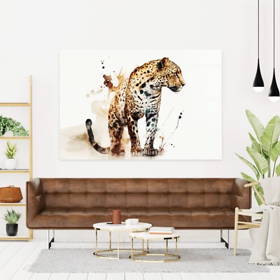 Wandbild Leopard Tier Bilder Büro Wanddeko Leinwnad , Acrylglas , Poster Art