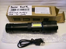 ZLL XHP50-COB LED Flashlight, Complete w/Built-in Lithium Battery, NIB