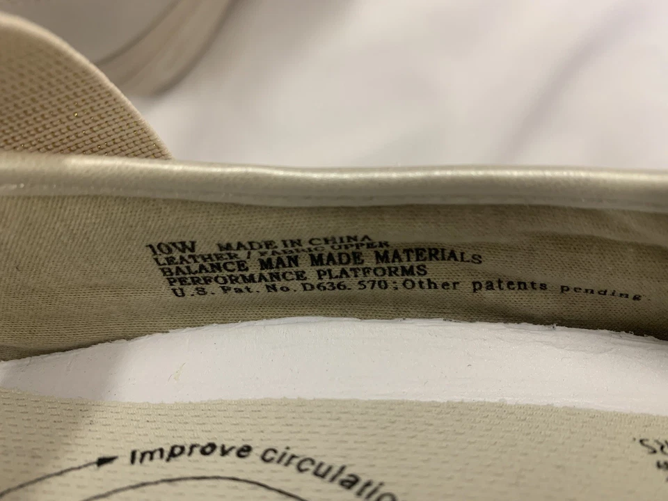 Plataformas GRASSHOPPERS Get Fit Tech Performance Mary Jane Champagne 10W NUEVO Foto 4 de 4