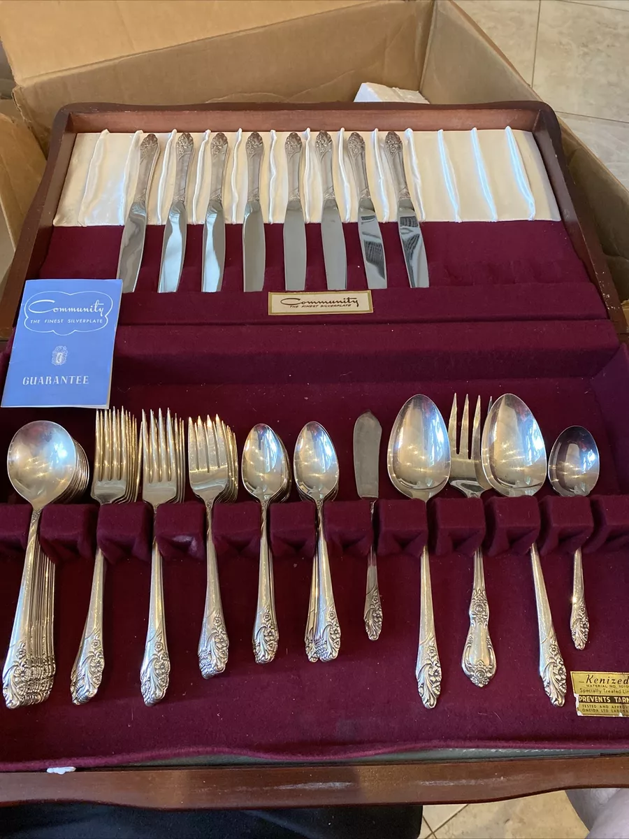 Silver plated shop flatware set