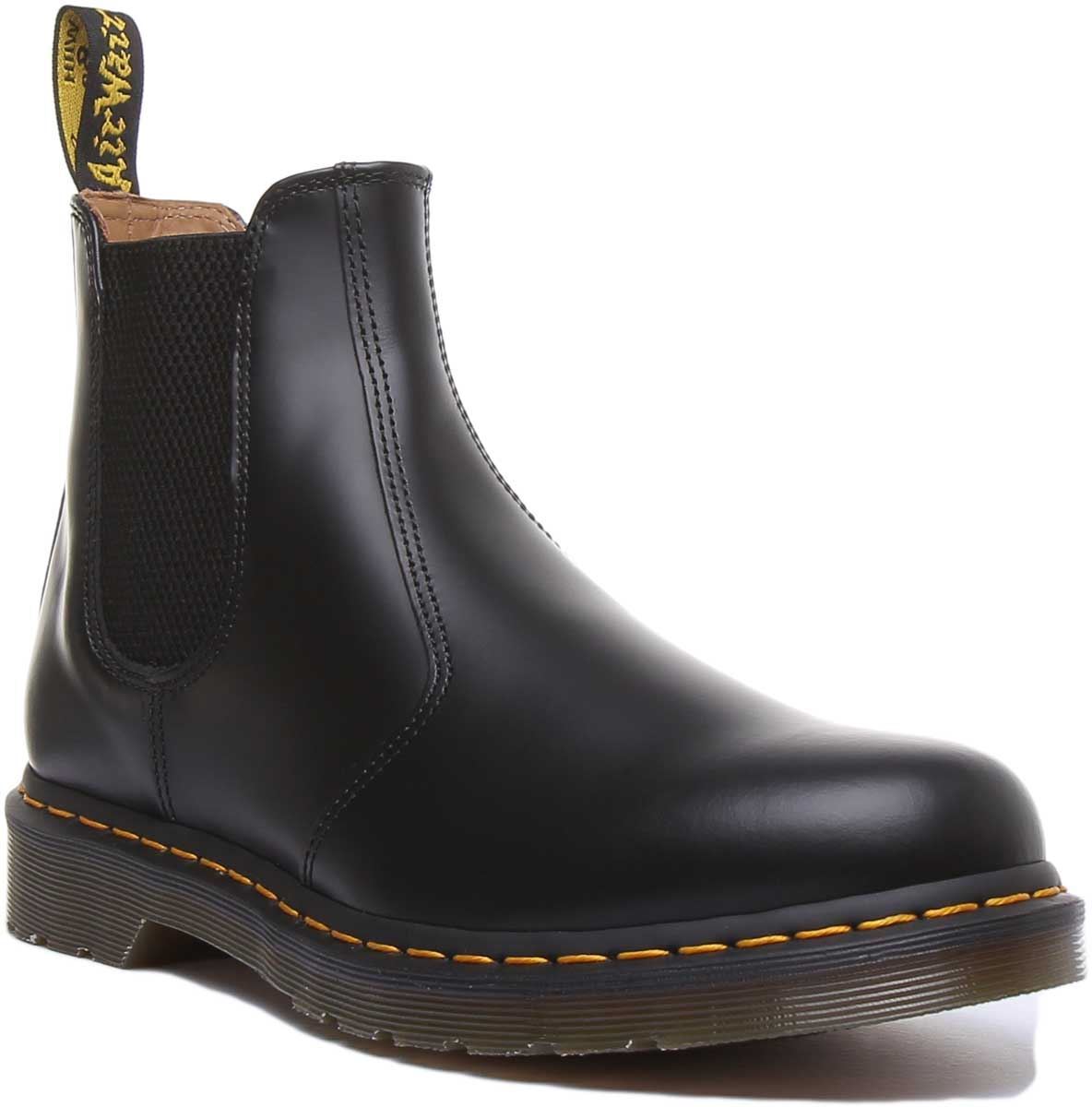 Dr Martens 2976 Ys Classic Chelsea Yellow Mens Boot In Black
