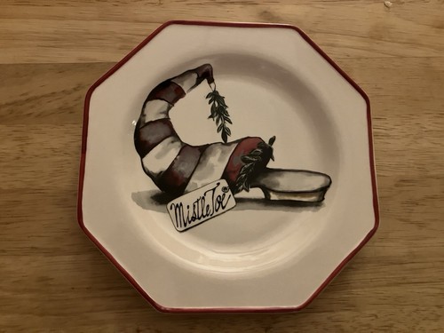 Lot de 6 assiettes à dessert Holiday Lane 2004 chaussures de Noël - Fun Vintage - Photo 6/9