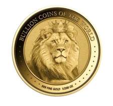 2024 Chad Lion of England 999 Gold Coin Panthera Leo Cat Queen’s Beasts Wildlife