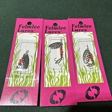 3 Vintage Felmlee Silver Blade Swiss Swing Trout Bass Spinner SW1S #1 NOS