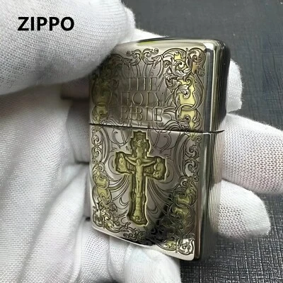 Zippo Lighter Limited Edition Jesus Crucifix Constantine Carving Design - image 1 of 4