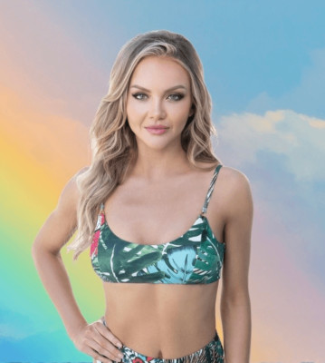 Swiminista x Christian Lacroix Play Top in Jardin Exo Chic Print Size S