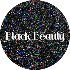 Premium Polyester Glitter - Black Holographic Fine XL