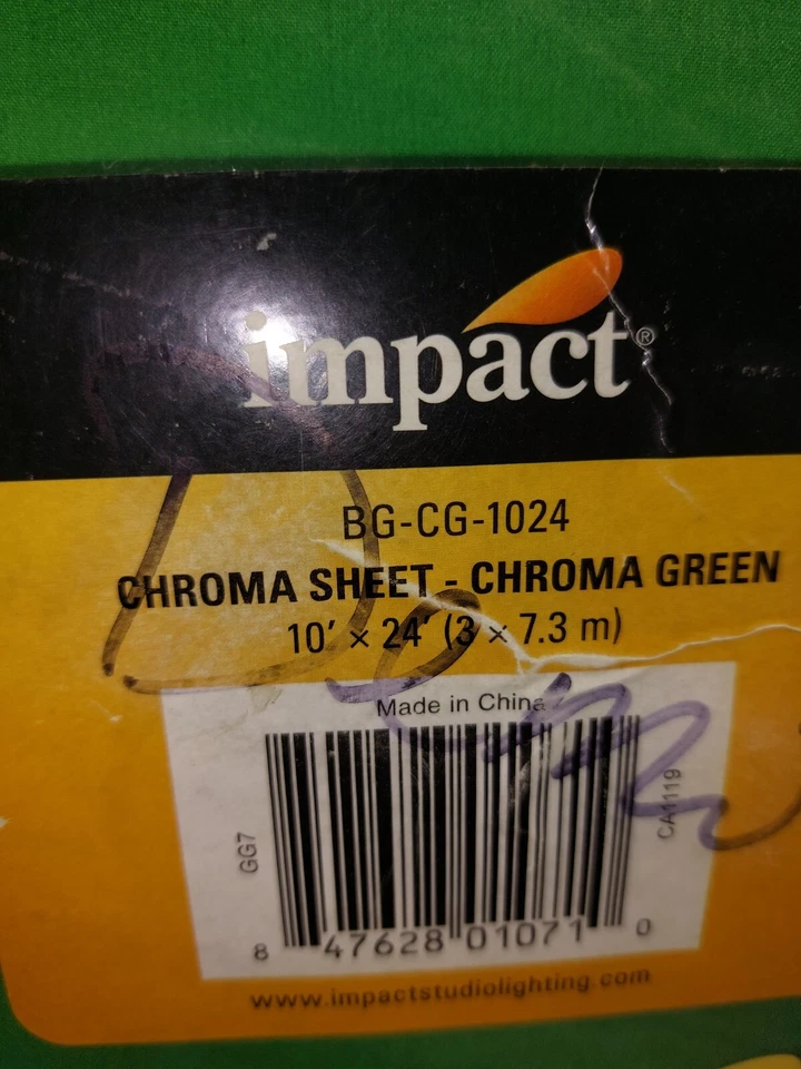 Photography & Video  Green Screen Back Ground Impact Muslin Background 10 x 24 - Image 4 of 4