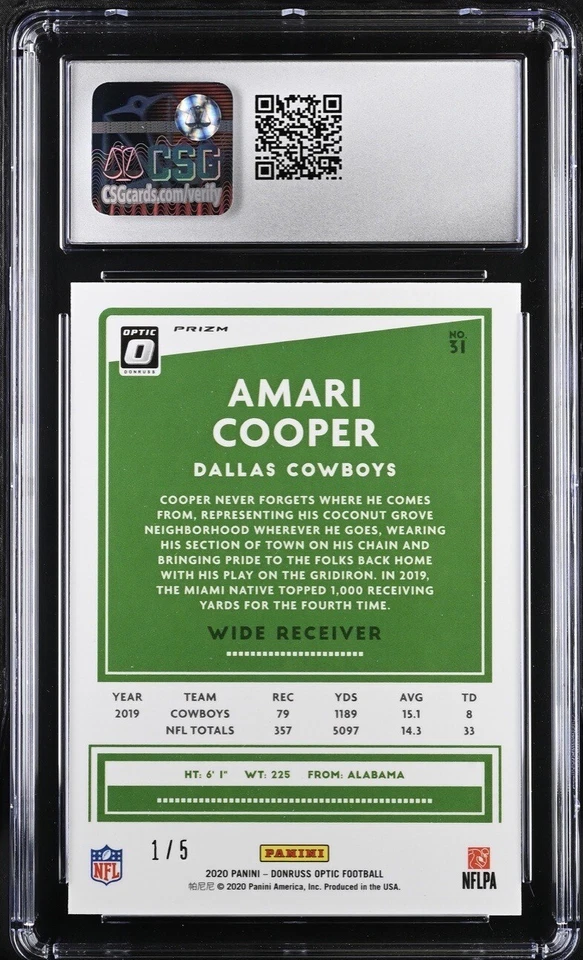 2020 Donruss Optic Amari Cooper 1/5 - Изображение 2 из 4