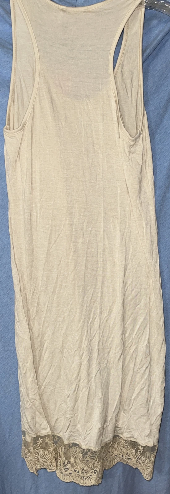 OFF WHITE Abito orlo Tiziana Cervasio bianco avorio pizzo piccolo MADE IN ITALY Nuovo con etichette