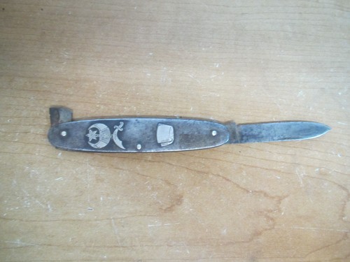 Vintage Pape-Thiebes Germany Pocket Knife Masons Masonic