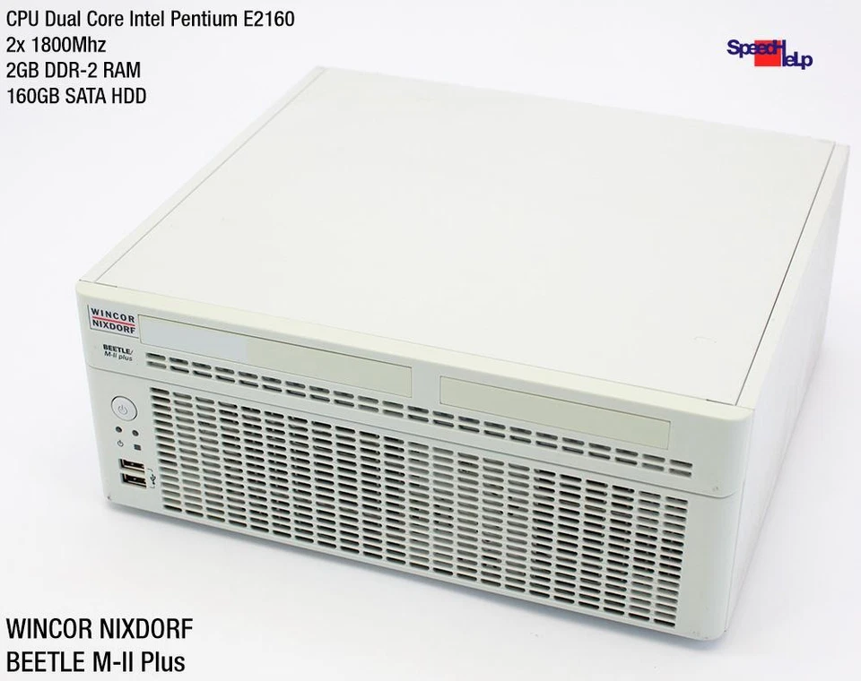 Wincor Nixdorf Beetle M-II Plus Pos System Computer PC Point Of Saldi Fondi 2GB - Immagine 2 di 4