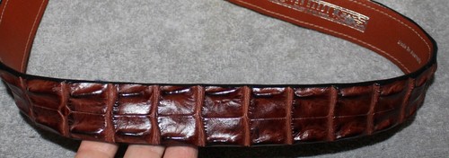 RARE JOHN HARDY FARM RAISED AUSTRALIAN CROCODILE LEATHER BELT 30"/77CM - Picture 6 of 10