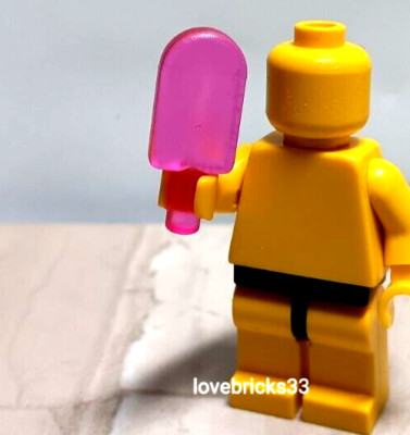 New LEGO Pink Sweets Frozen Pop Trans Pink Clear Food Cold Treats Freezer Lolli