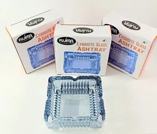 3 glass ashtray 4"