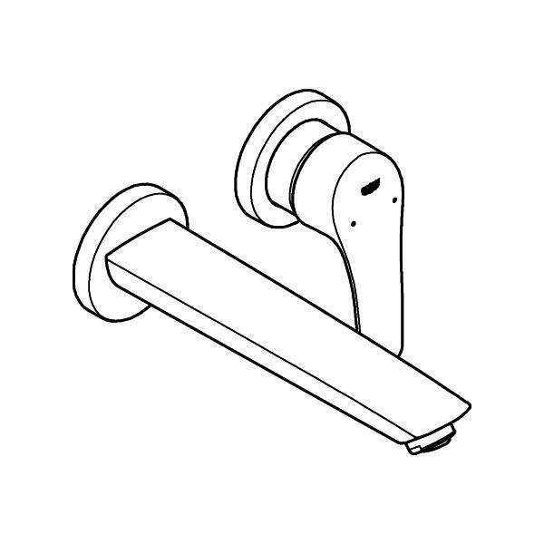 Grohe 2-Loch-Wt-Wandbatterie Eurosmart 29338_3 Fms FüR 23571 Ausl. 209Mm Chrom-image