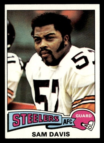 Sam Davis 1975 Topps Rookie Card #152 Pittsburgh Steelers EX-NM