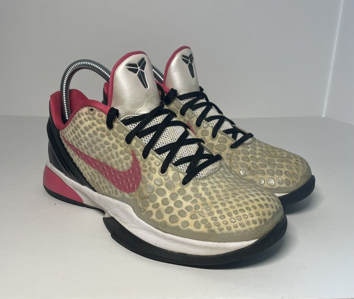 NIKE ZOOM KOBE VI 6 GS YOUTH SIZE 5.5 WHITE SPARK SNEAKERS