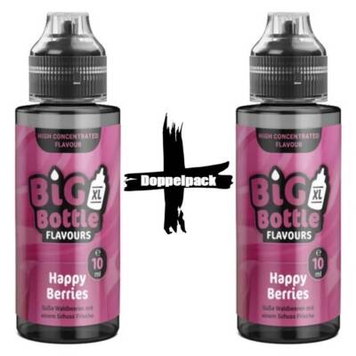 2x Big Bottle Happy Berries Longfill E-Liquid Aroma Waldbeeren Frische Ice DIY