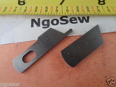 Upper + Lower Knife Blade Toyota 6300, 6600 Pfaff 4764 Serger #1250014229