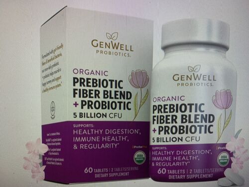 Genwell Organic Prebiotics and Probiotics for Women and Men (60 tablets)