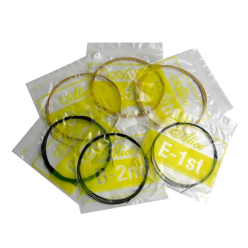 Alice Classical Guitar String Set 6 Strings Black Nylon & Coated Copper