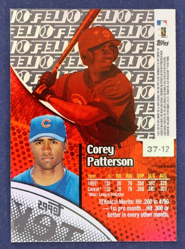 2000 Topps Tek Pattern 12 #37 Corey Patterson - Picture 2 of 2