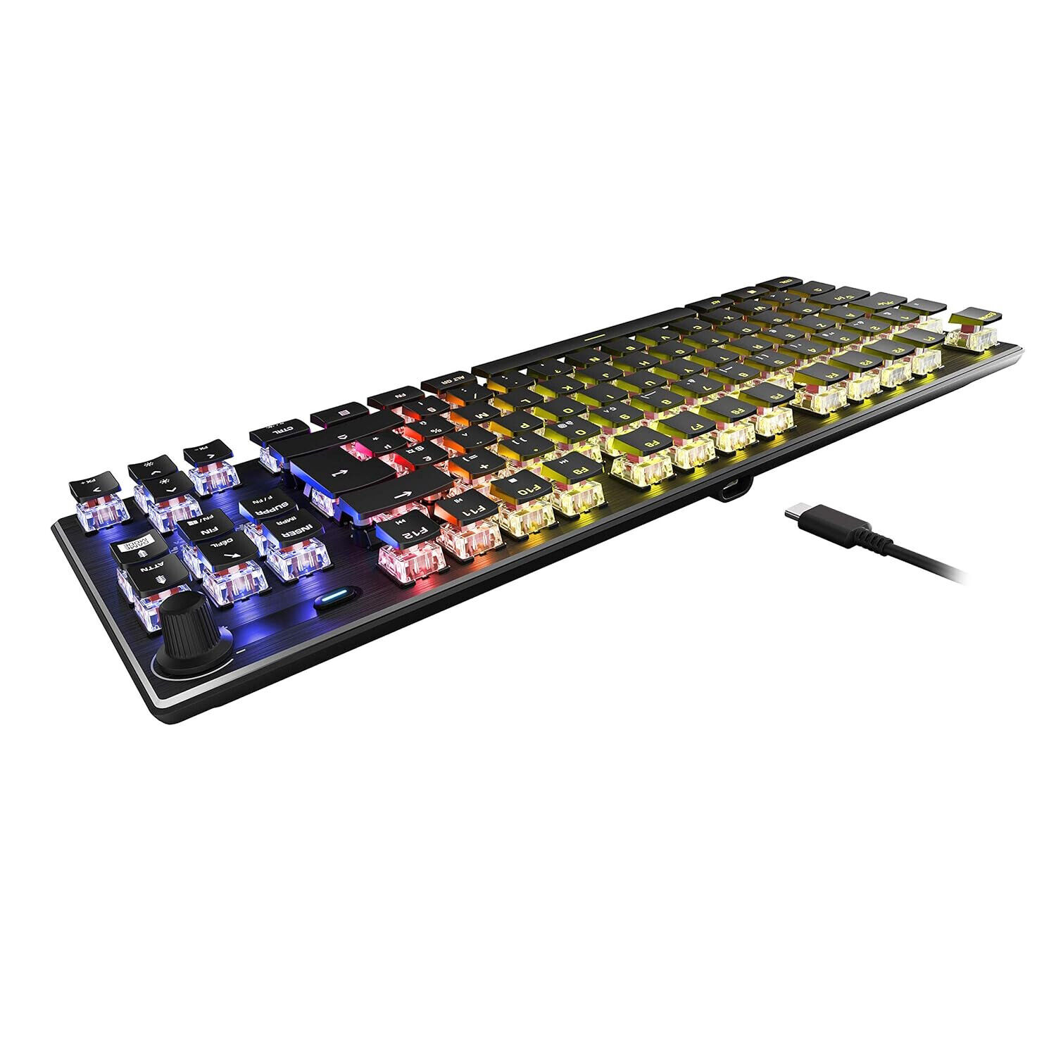 Tastatur Roccat Vulcan TKL für PC Windows LED RGB Multimedia AZERTY Schwarz NEU