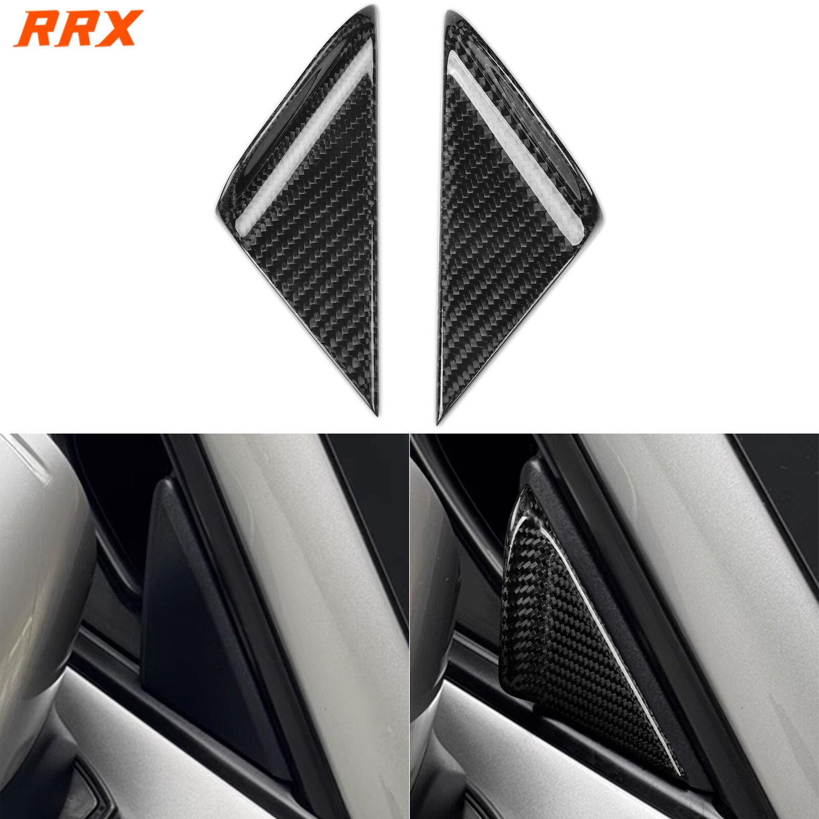 Real Dry Carbon Fiber Side A-pillar Panel Cover For Porsche 718 911 981 2012-19