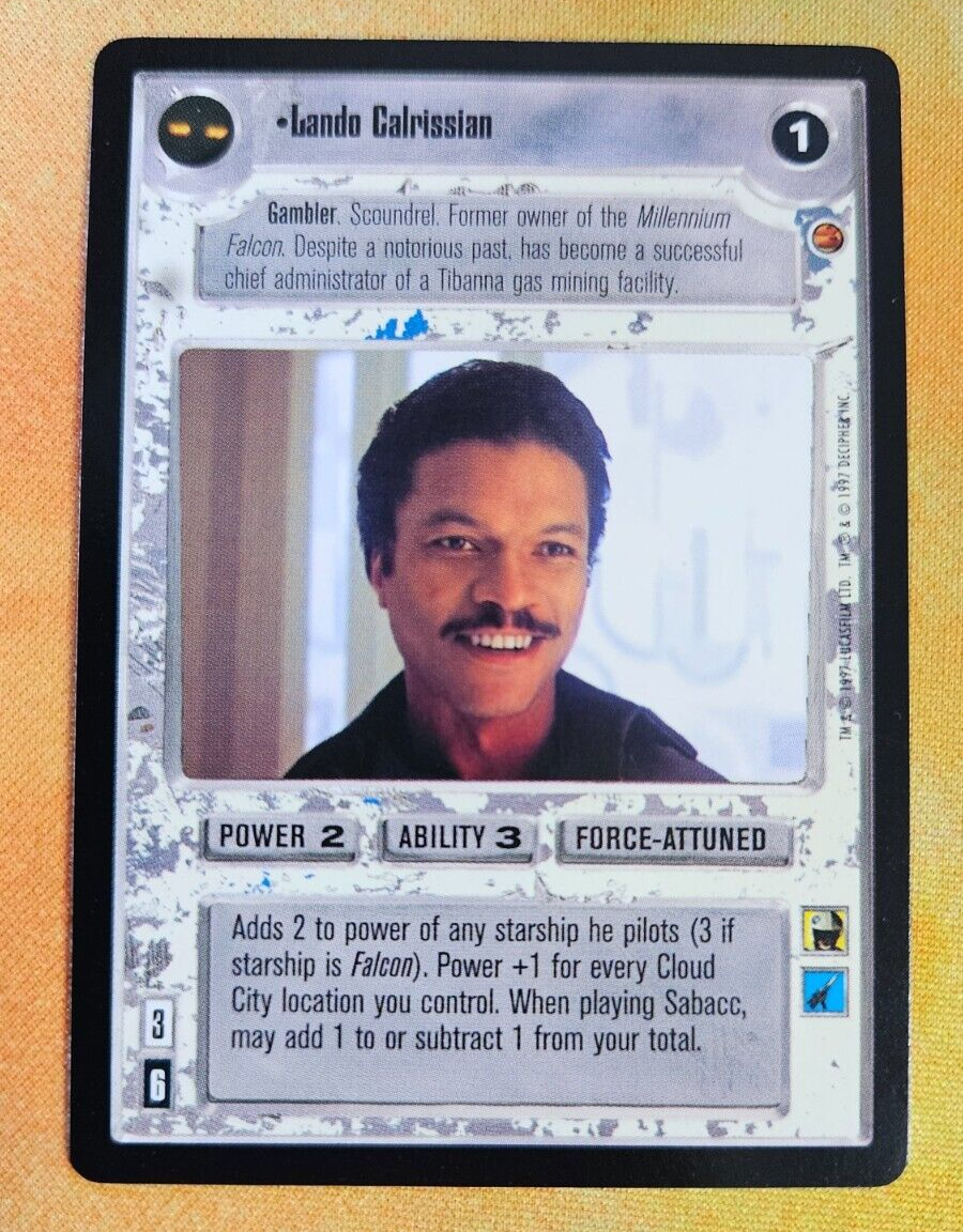 Star Wars CCG Decipher - Lando Calrissian - Light Side - Cloud City - Rare-image