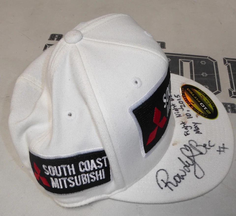 Rowdy Bec Rawlings Signed Corner Worn Used Fight Night 65 Hat w/ Blood PSA/DNA - Image 2 of 4