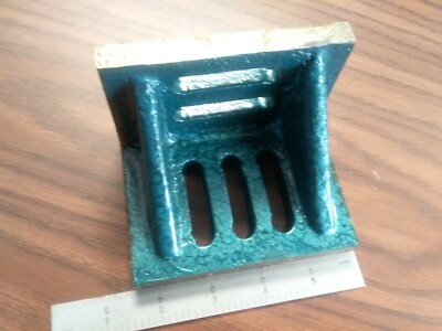 Slotted Angle Plate webbed  4-1/2x3-1/2x3'' tensil cast iron precise ground #SAPW