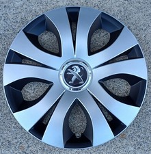 4 Alu-Design Radkappen in 17 Zoll "TOP MIX Ring" Schwarz/silber für Peugeot