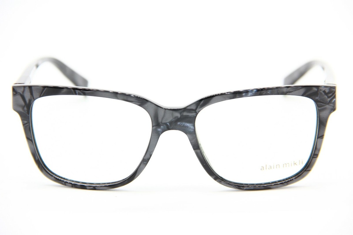 NEW ALAIN MIKLI A03034 3294 BLACK AUTHENTIC FRAMES EYEGLASSES 53
